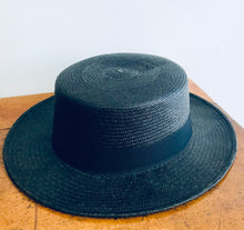 Load image into Gallery viewer, Truffaux - Dahlia - Boater Hat - Spanish | Matador - Panama - Black
