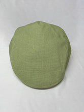 Load image into Gallery viewer, Linen Blend Flat Cap - Olive
