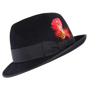 Akubra - Hampton - Trilby - Felt - Black - size 59cm