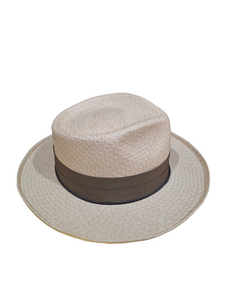 Teardrop Crown Fedora - Cuenca #3 - Turned Edge - 8cm Brim - Natural- Small