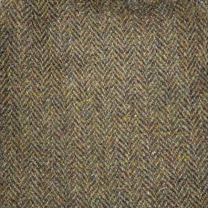 Linney County Cap Extra Quality Harris Tweed #4244 Olive Herringbone Small