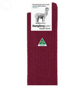Humphrey Law - Luxury Alpaca Blend Health Socks - Berry