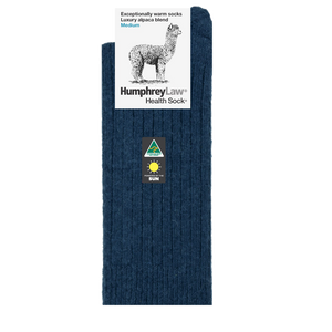 Humphrey Law - Luxury Alpaca Blend Health Socks - Denim
