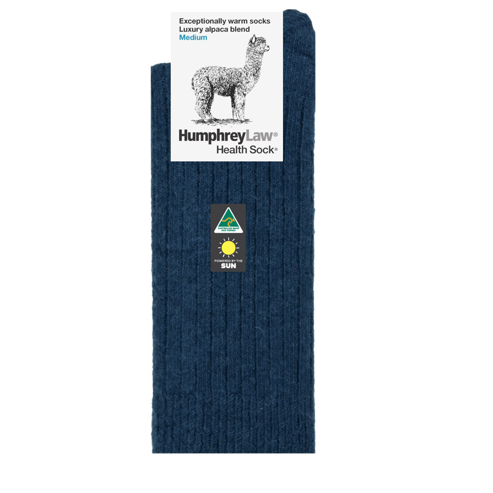Humphrey Law - Luxury Alpaca Blend Health Socks - Denim