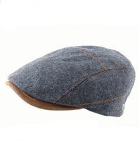 Load image into Gallery viewer, M by Flechet - Accent Stitch Flat Cap - New Wool - Blue
