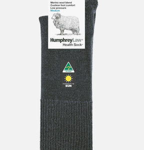 Humphrey Law - Cushion Sole Socks - 60% Fine Merino Wool - Low Pressure - Scots Grey