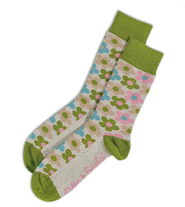 Otto & Spike - Flower Power - Cotton Socks - Oatmeal