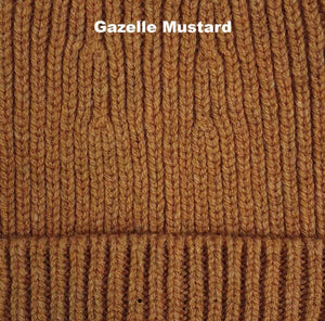Fixed Beanie - Australian Merino - Gazelle Mustard