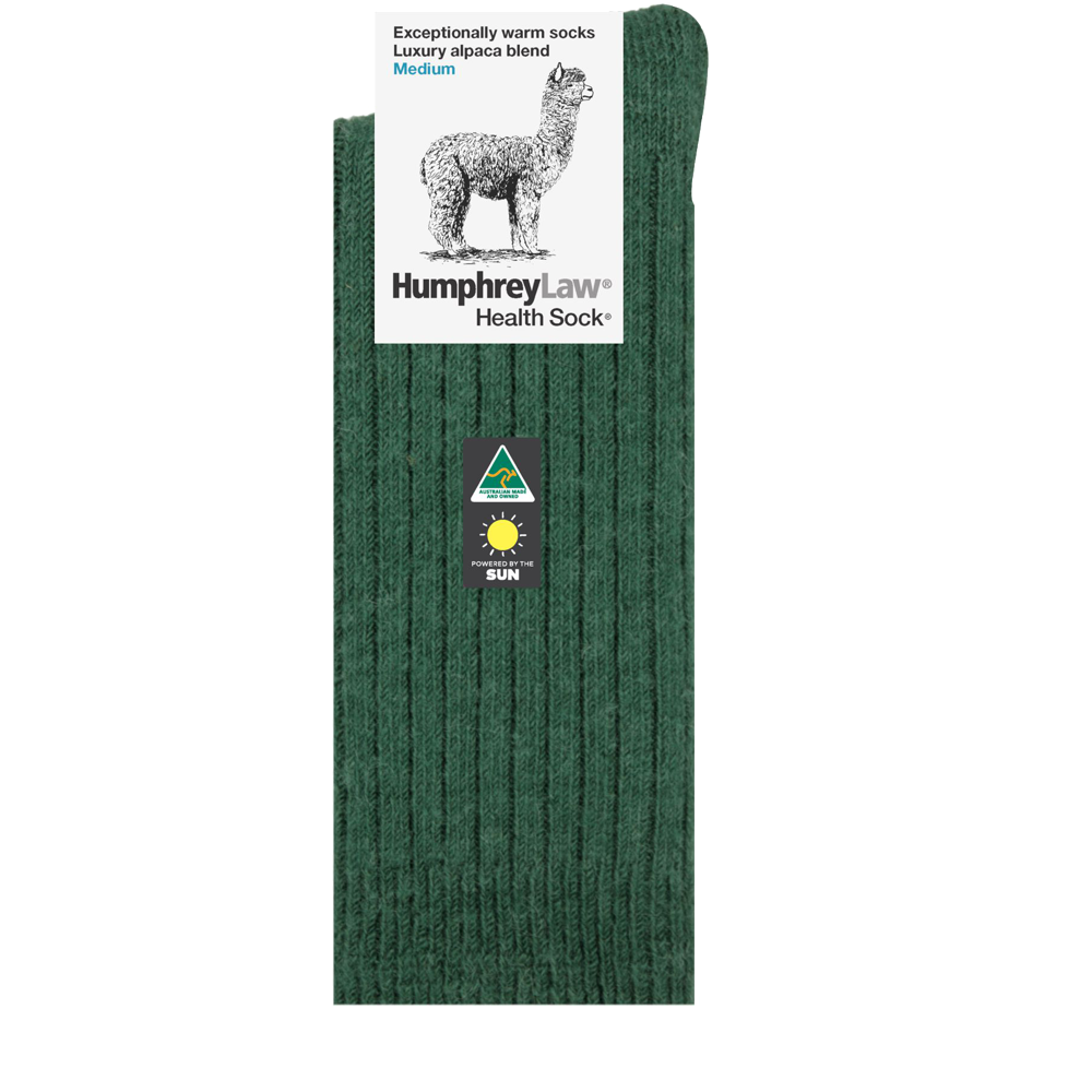 Humphrey Law - Luxury Alpaca Blend Health Socks - Hunter Green