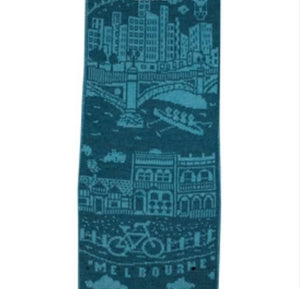 Otto and Spike - The Melbourne - Souvenir Scarf - Extra-fine Merino Wool - Blue