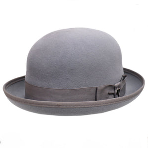 Hills Hats - Classic Bowler - Merino Wool Felt - Light Grey - Medium
