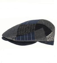 Load image into Gallery viewer, M by Flechet - Patchwork Flat Cap - Wool Blend - Gris Grey
