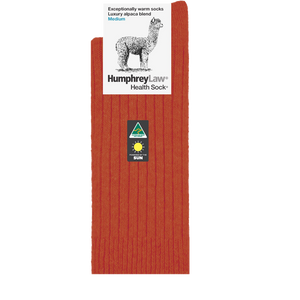 Humphrey Law - Luxury Alpaca Blend Health Socks - Terracotta