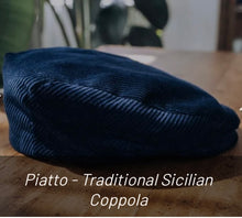 Load image into Gallery viewer, A Bedda Coppola - Piatto Flat Cap - Cotton Corduroy - Navy
