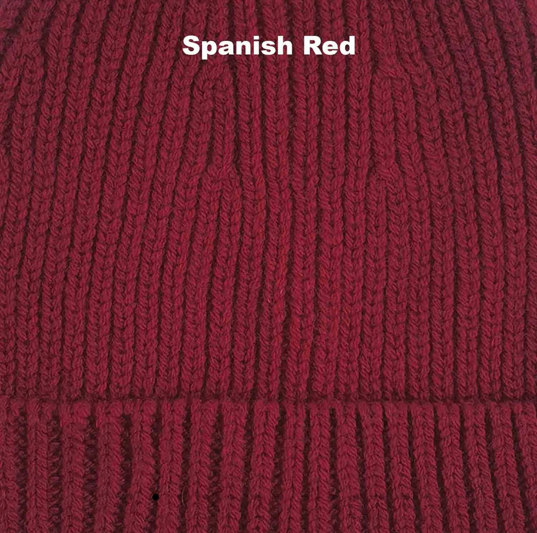 Fixed Beanie - Otto & Spike - Merino - Spanish Red