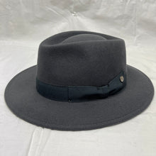 Load image into Gallery viewer, M by Flechet - Cashmere/Wool - Teardrop Fedora - Anthracite Grey
