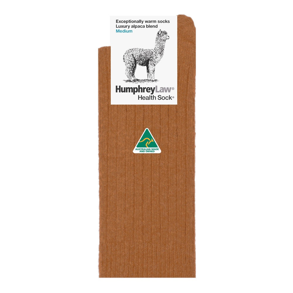 Humphrey Law - Luxury Alpaca Blend Health Socks - Nutmeg