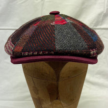 Load image into Gallery viewer, M by Flechet - Patchwork 8 Piece Cap - Wool Blend - Peaky Blinder - Rouge Red
