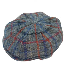 Load image into Gallery viewer, Hanna - Connery Cap - 8 Piece - Harris Wool  Tweed - #L0081 Grey Blue Red
