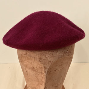 Hills Hats - Bound Edge Beret - Merino Wool - Maroon