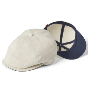 Failsworth Hudson Cap Cotton Canvas - Stone + Navy