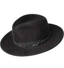 Load image into Gallery viewer, Bailey of Hollywood Croft Fedora Wool Beaver finish Black XL
