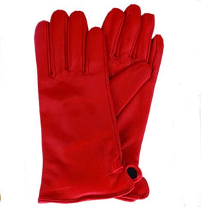 Classic Leather Gloves - Red
