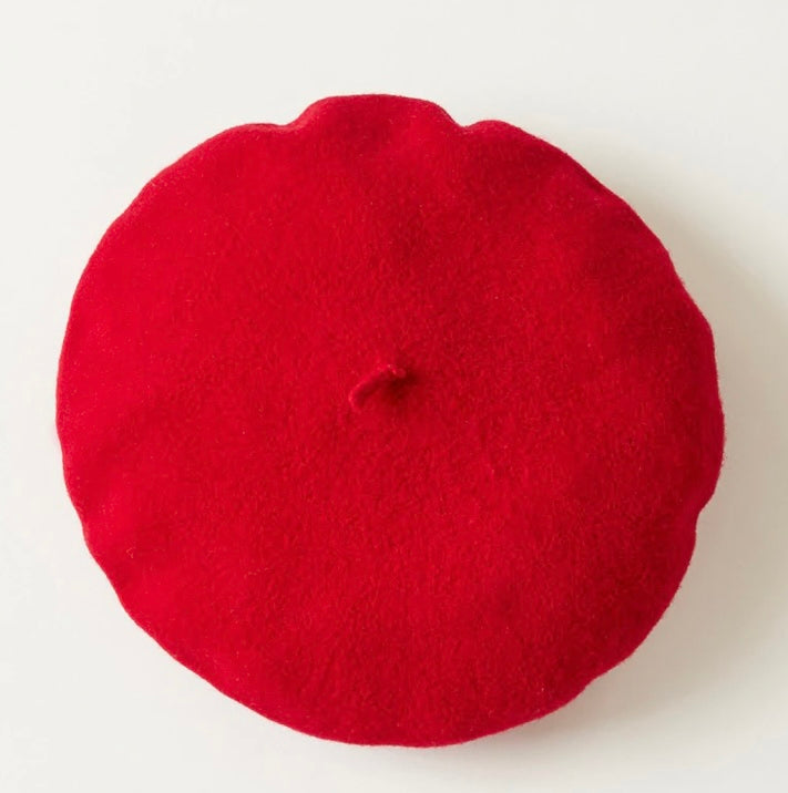 Parkhurst -  Basque Beret - Merino Wool - Scarlet Red