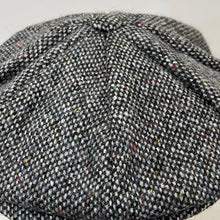 Load image into Gallery viewer, Hanna Hats of Donegal - Peaky Blinder - Newsboy - 8 Panel Cap - Handwoven Wool  Tweed - Dark Brown Fleck

