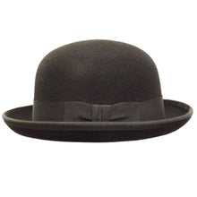 Load image into Gallery viewer, Hills Hats - Classic Bowler - Merino Wool Felt - Black - Medium and Large
