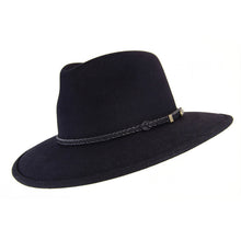 Load image into Gallery viewer, Alubra Traveller - Black Felt Fedora 
