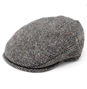 Hanna Hats of Donegal - Vintage Flat Cap - Irish Plain Wool Tweed - #411B Brown fleck