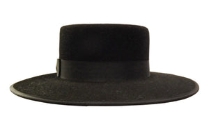 Hills Hats - Spanish Riding Hat | Bolero Hat - Wool Felt - Black