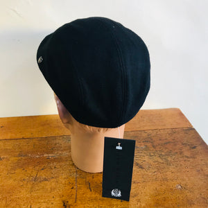 Hills Hats - Duckbill Cap / Ivy Cap - Melton Wool - Black - XL