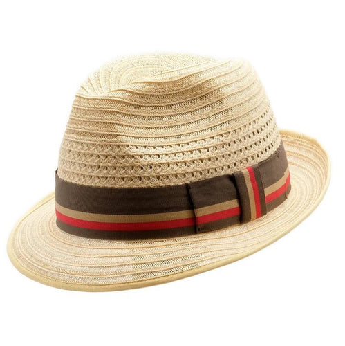 Akubra Casablanca Trilby - Hemo Braid with Striped Hat Band