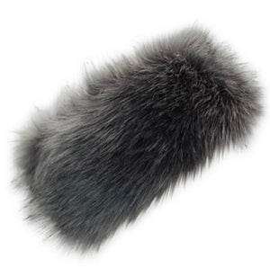 Faux Fur - Cossack Headband  - Grey