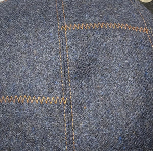 M by Flechet - Accent Stitch Flat Cap - New Wool - Blue