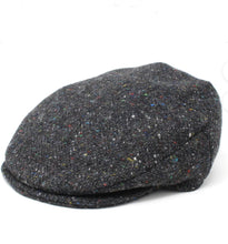 Load image into Gallery viewer, Hanna Hats of Donegal -Vintage Flat Cap - Irish Wool Tweed  - #642 Charcoal Grey Fleck

