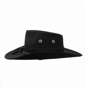 Hills Hats - The Mackenzie - Cotton Oil cloth - Outdoor hat - Waterproof - Black