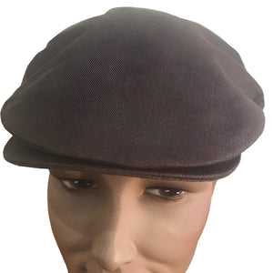 Hanna Hats of Donegal -Vintage Flat Cap - Irish Linen - Sandalwood - Medium