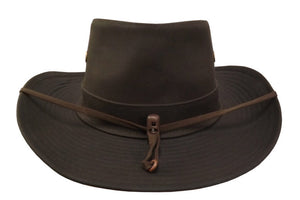 Hills Hats - The Mackenzie - Cotton Oil cloth - Waterproof Outdoors Hat - Brown