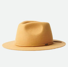Load image into Gallery viewer, Brixton - Wesley Fedora - Wool Felt -  Bright Gold
