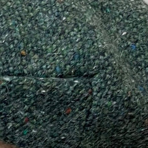 Hanna Hats of Donegal - Vintage Flat Cap - Irish Plain Wool Tweed - #C6/1 Emerald fleck